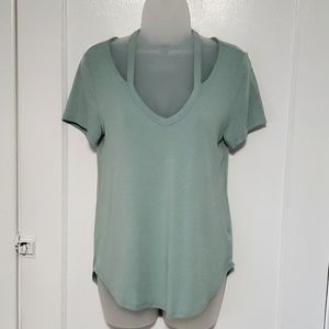 EUC Express slash neck, short sleeve top, sz. S